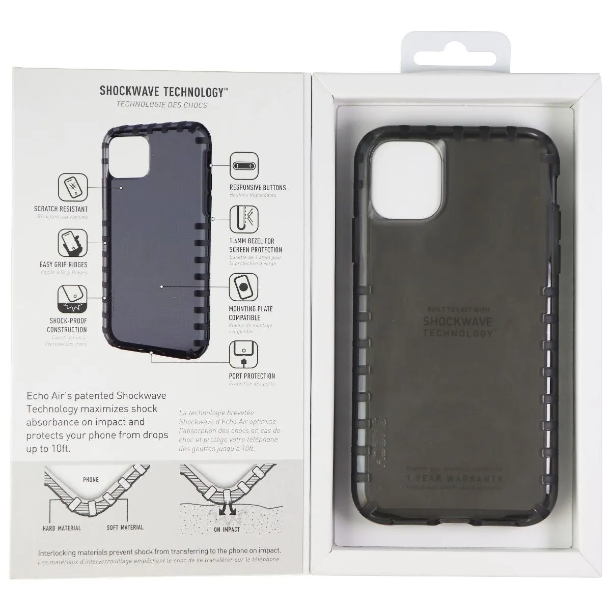 Skech Echo Air Series Flexible Case for Apple iPhone 11 - Onyx Black