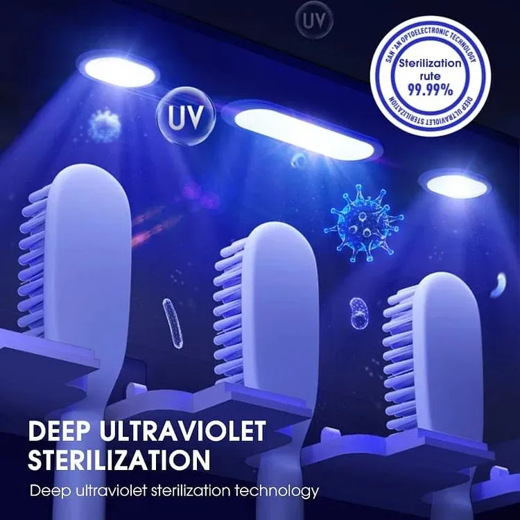 Smart UV Toothbrush Holder - Multifunctional Toothbrush Disinfector Automatic Toothpaste Dispenser Squeezer