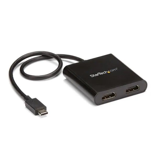 Startech.Com 2-Port Multi Monitor Adapter, Usb-C To 2X Hdmi Video Splitter, Usb Type-C Dp Alt Mode To Hdmi Mst Hub, Dual