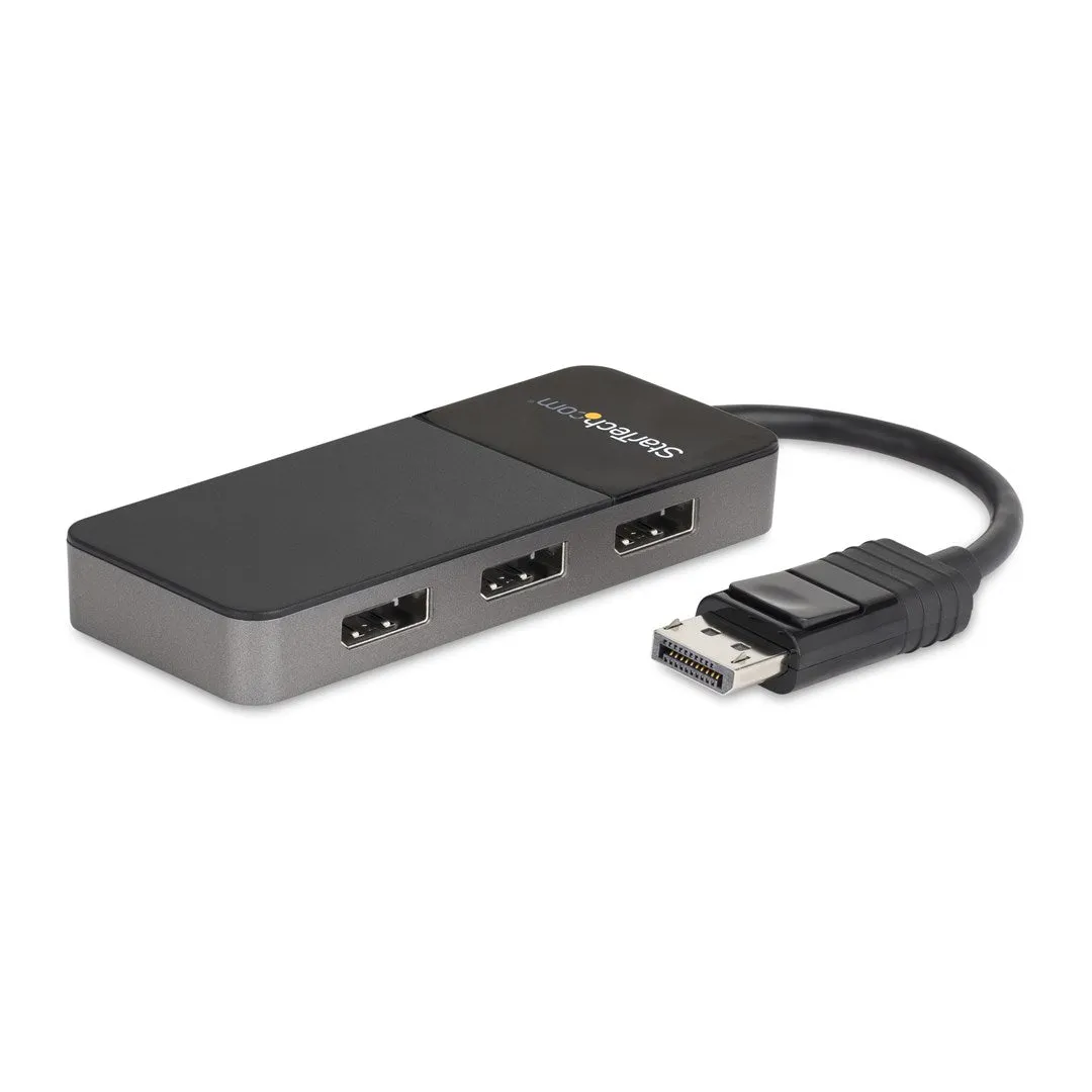 Startech.Com 3 Port Multi Monitor Adapter - Displayport 1.4 To 3X 4K Displayport Video Splitter - Dual Or Triple 4K - La