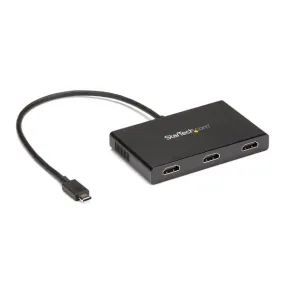 Startech.Com 3-Port Multi Monitor Adapter, Usb-C To 3X Hdmi Video Splitter, Usb Type-C Dp 1.2 Alt Mode To Hdmi Mst Hub,