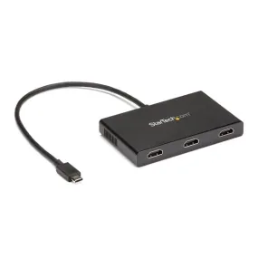 Startech.Com 3-Port Multi Monitor Adapter - Usb-C To 3X Hdmi Video Splitter - Usb Type-C To Hdmi Mst Hub - Dual 4K 30Hz