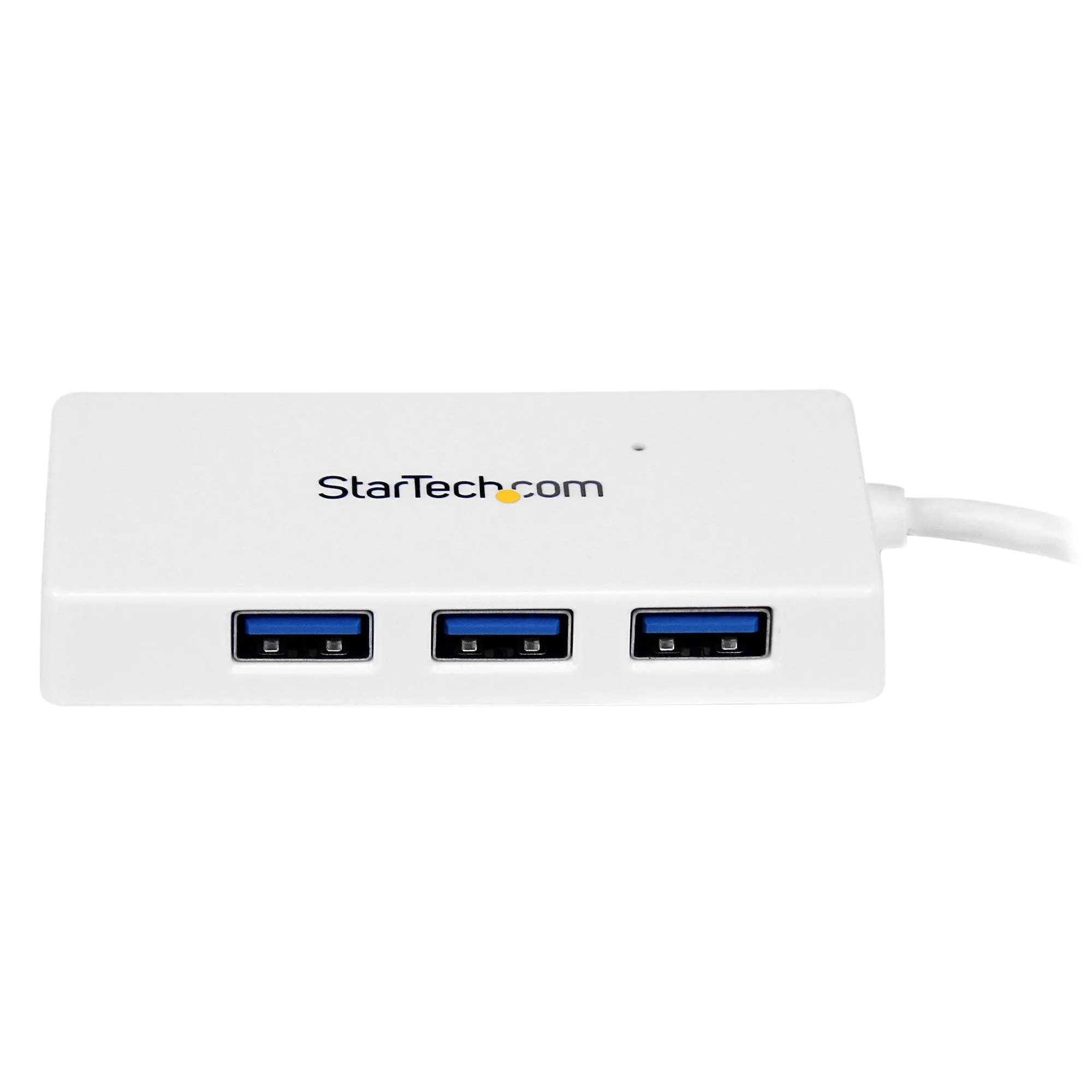 Startech.Com 4 Port Usb 3.0 Hub - Multi Port Usb Hub W/ Built-In Cable - Powered Usb 3.0 Extender For Your Laptop - Whit