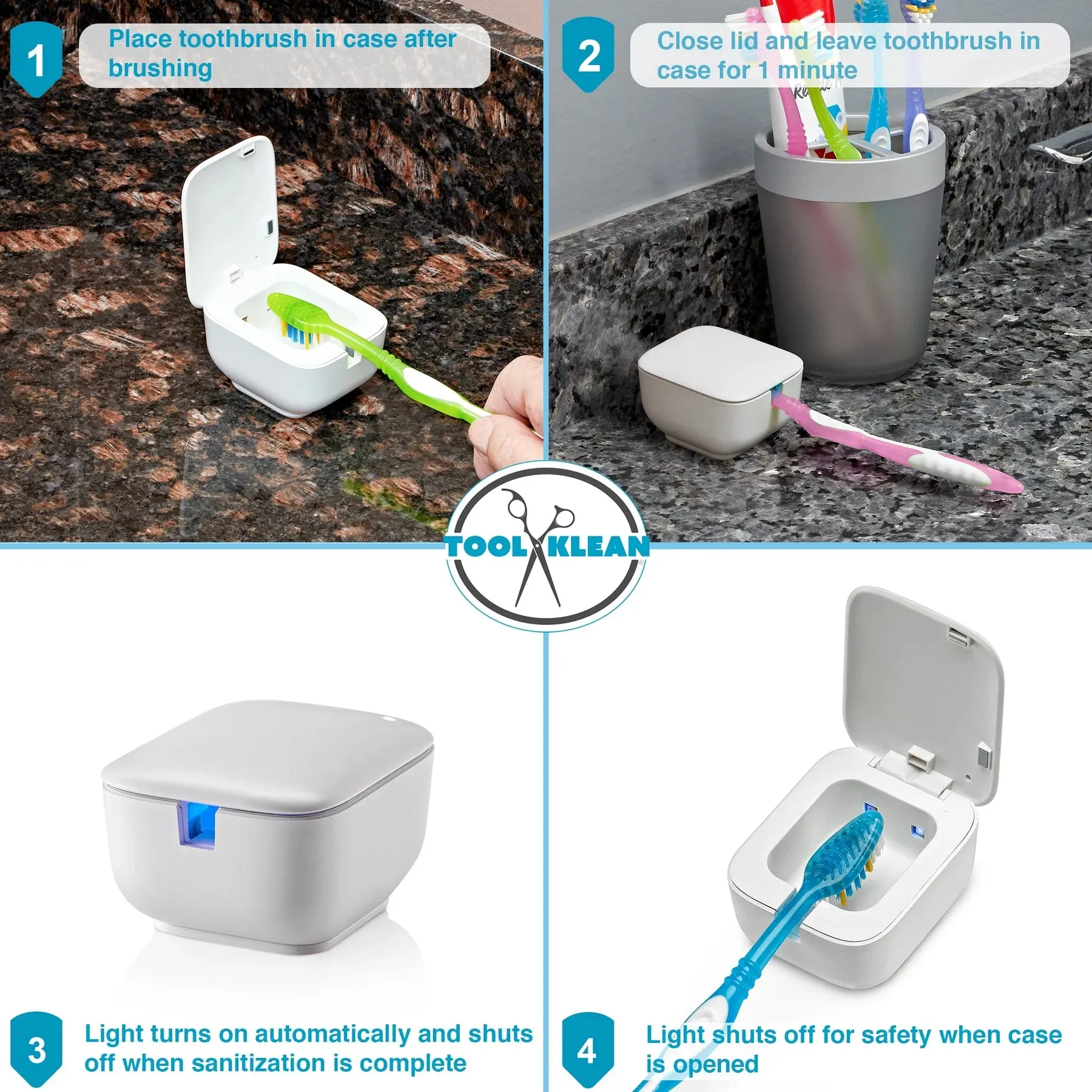 Tidy Teeth UV Toothbrush Sanitizer - Family Pack of 6