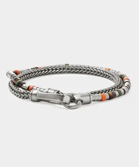 Todd Snyder x John Hardy Heishi Silver Double Wrap Bracelet