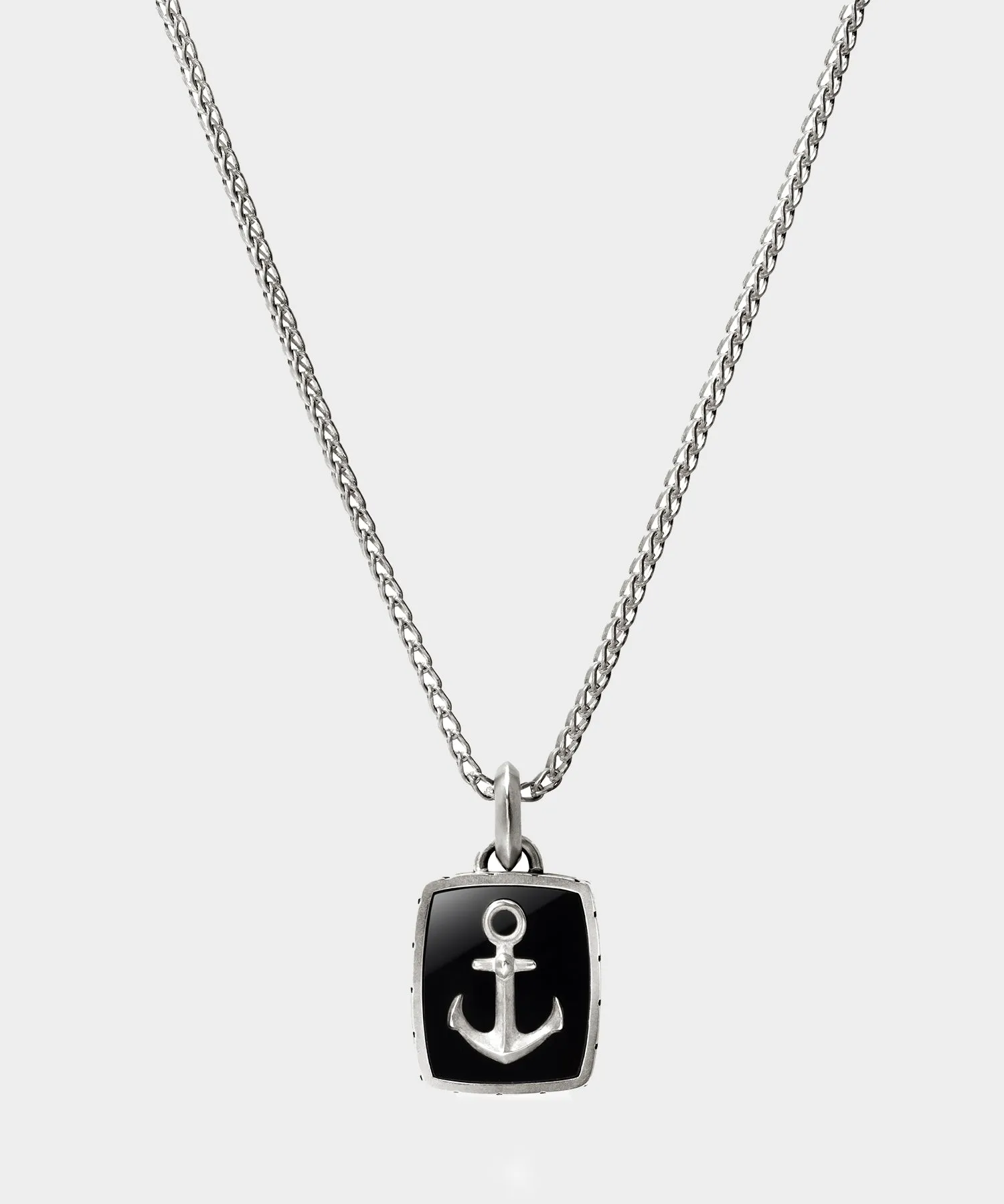 Todd Snyder x John Hardy Silver Anchor Dog Tag Pendant