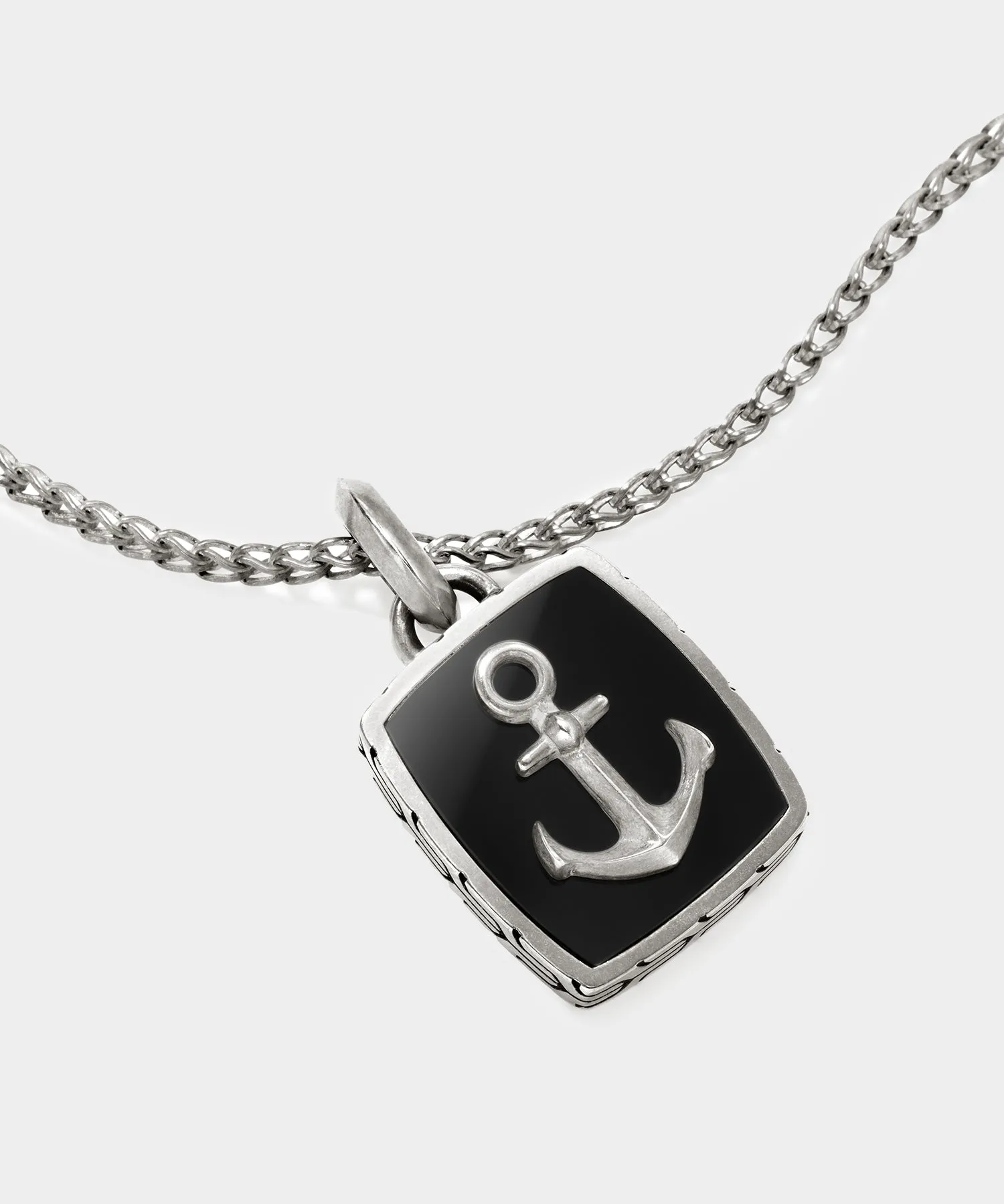 Todd Snyder x John Hardy Silver Anchor Dog Tag Pendant