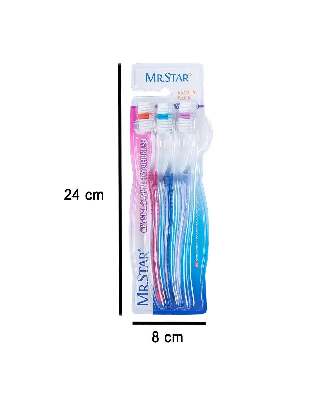 Toothbrushes, Multicolour, Plastic, Set of 3