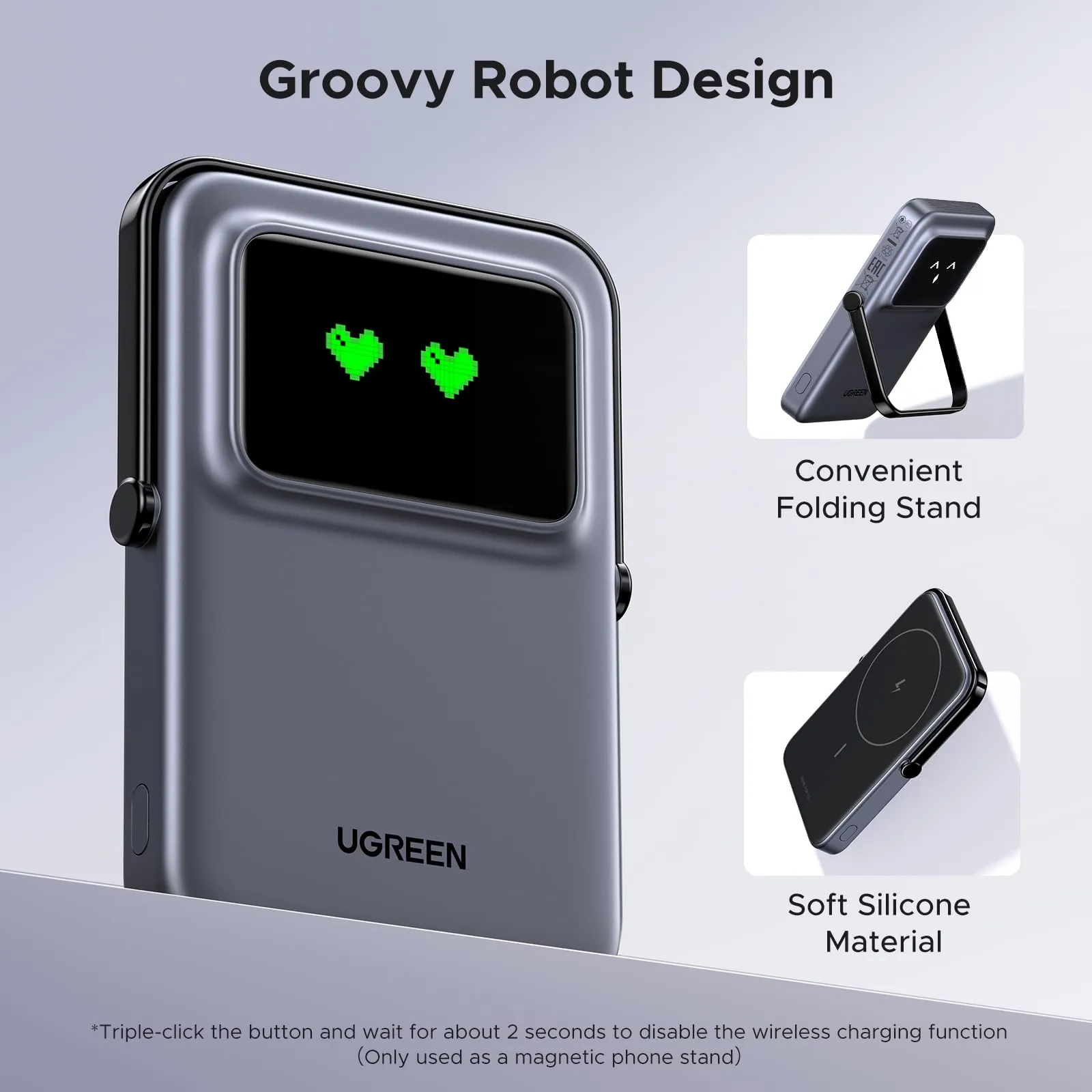 UGREEN Uno Magnetic Wireless Power Bank 5000mAh 7.5W