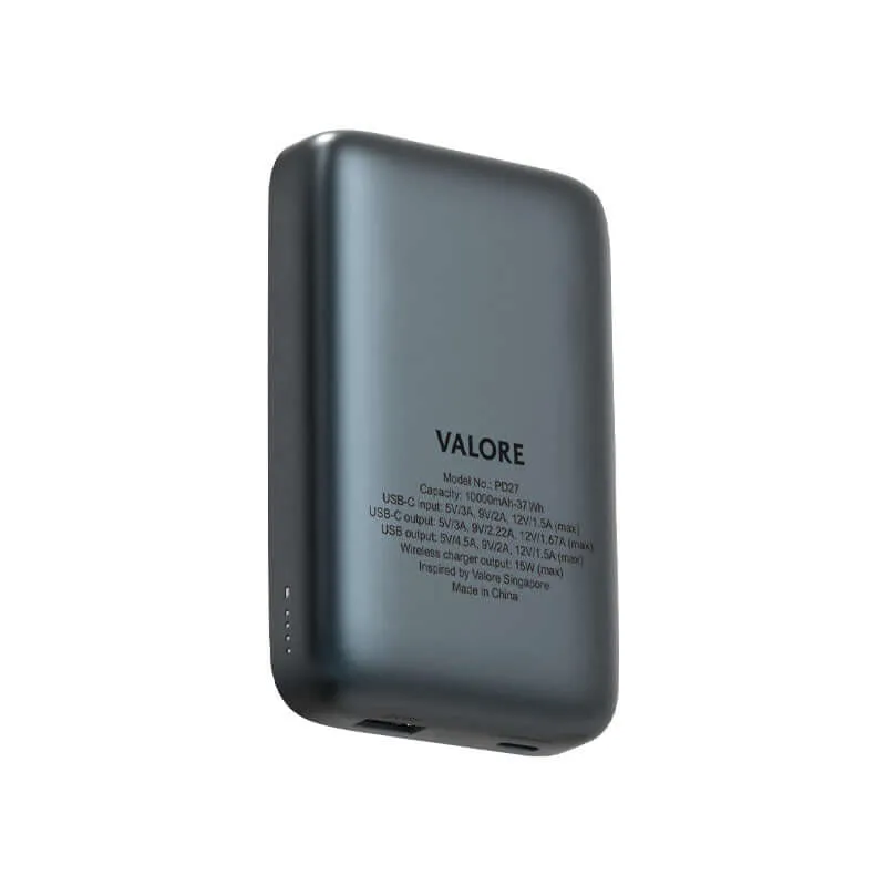 Valore 10000mAh PD 20W Magnetic Wireless Power Bank (PD27)