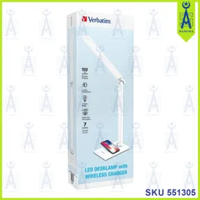 VERBATIM LED DESKLAMP WITH WIRELESS CHARGER 66516