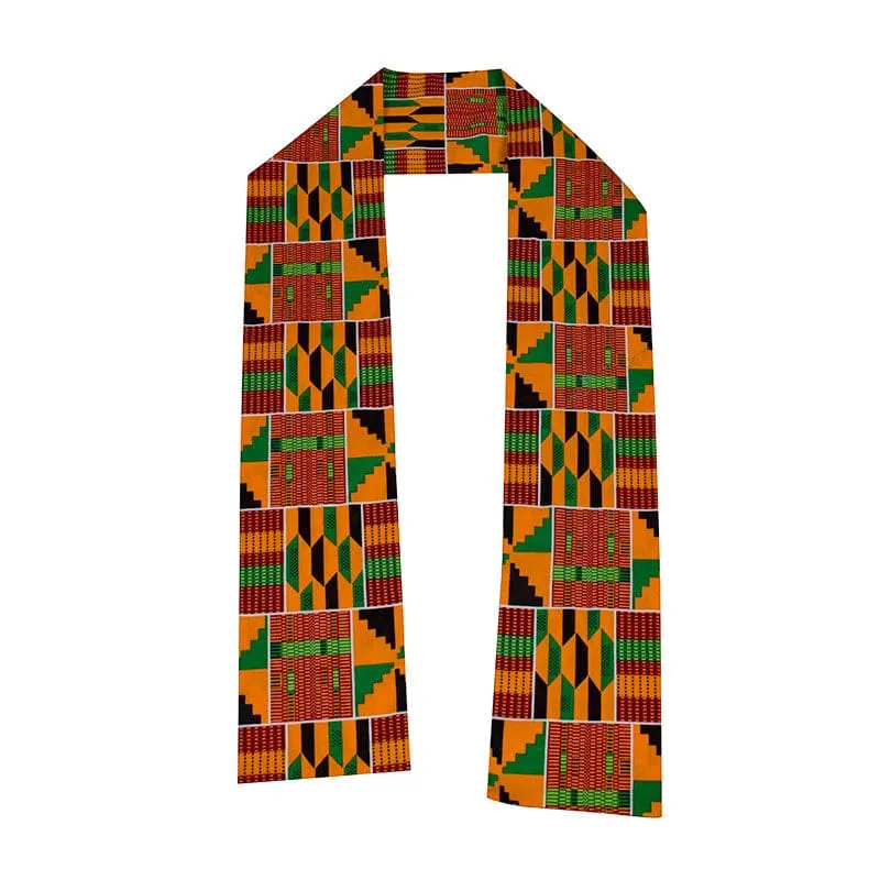 Vibrant Traditional Geometric Unisex African Ethnic Scarf