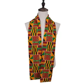 Vibrant Traditional Geometric Unisex African Ethnic Scarf