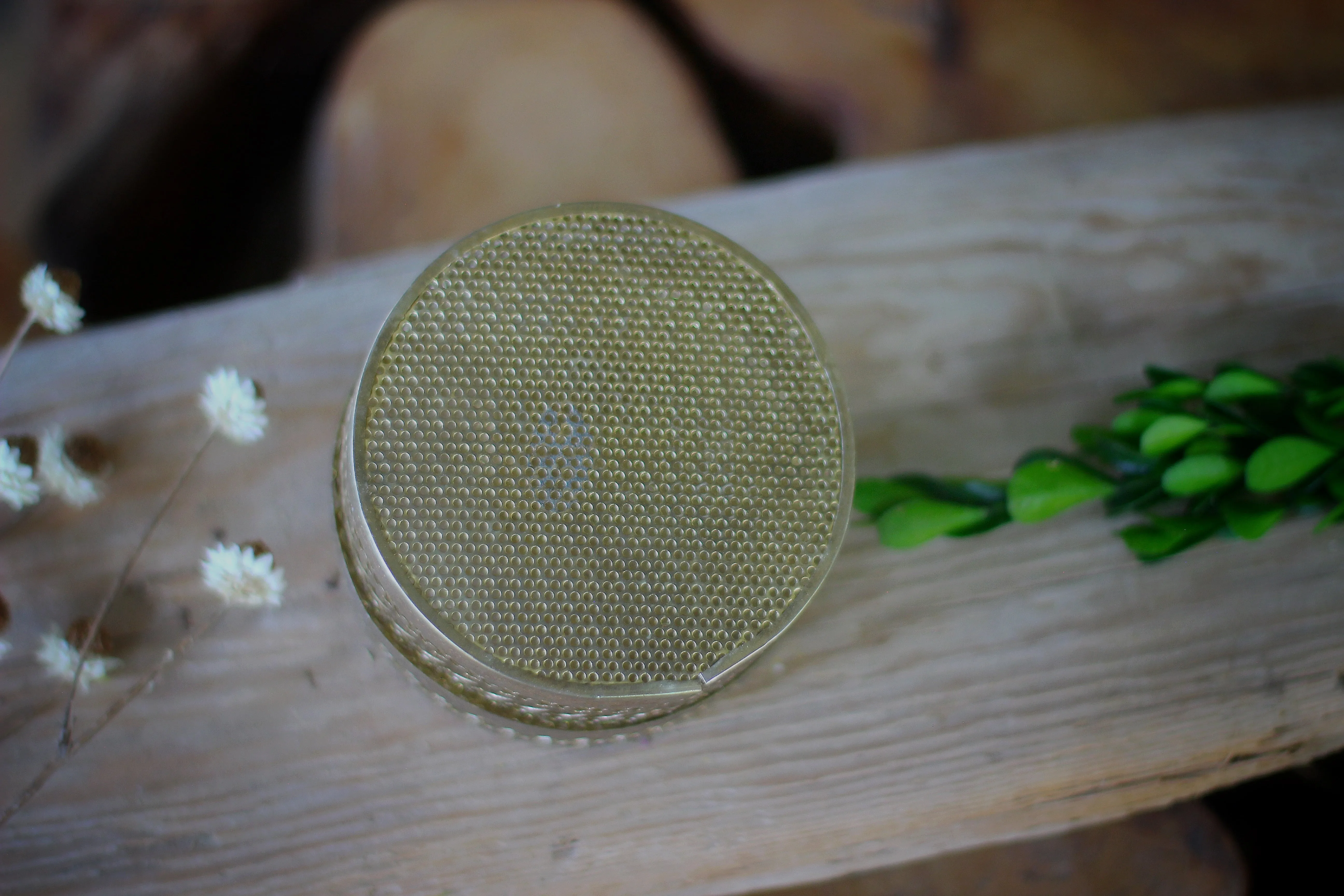 Vintage Bronze Rose Jar