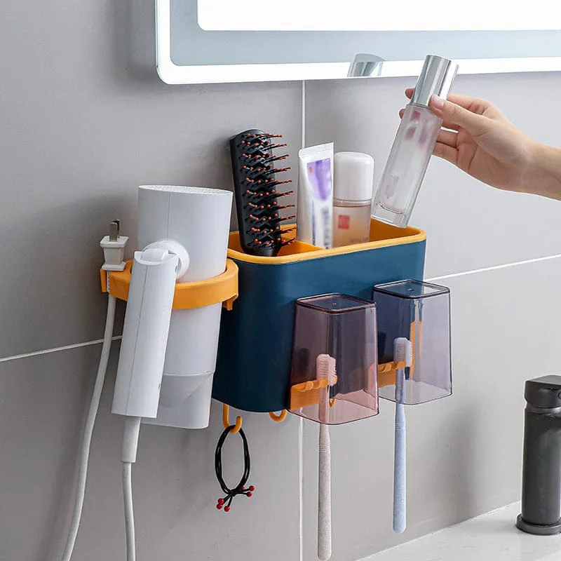 Wall Mounted Multifunctional Bathroom Rack