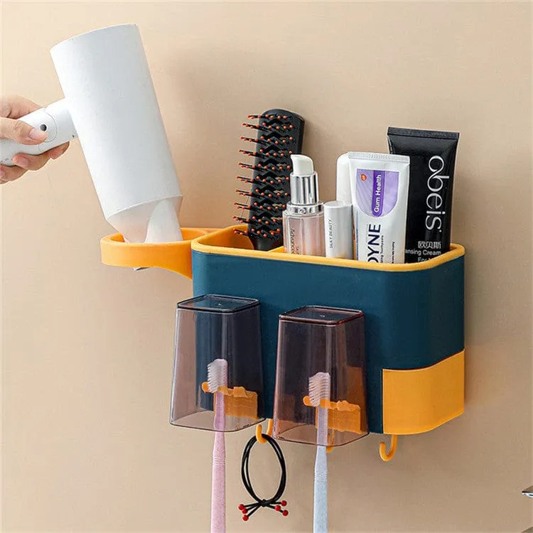 Wall Mounted Multifunctional Bathroom Rack