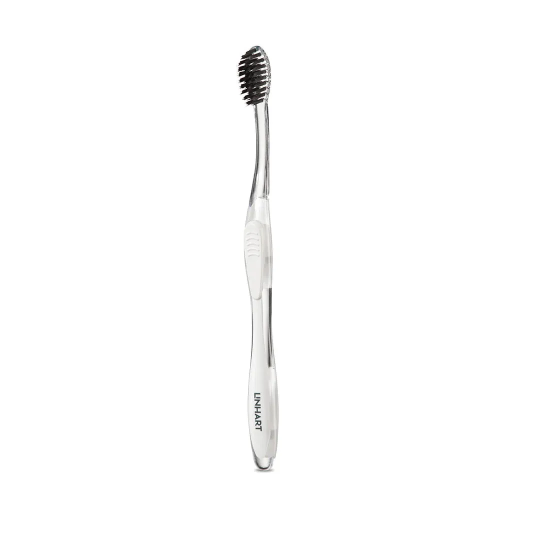 White Toothbrush w/Black Bristles