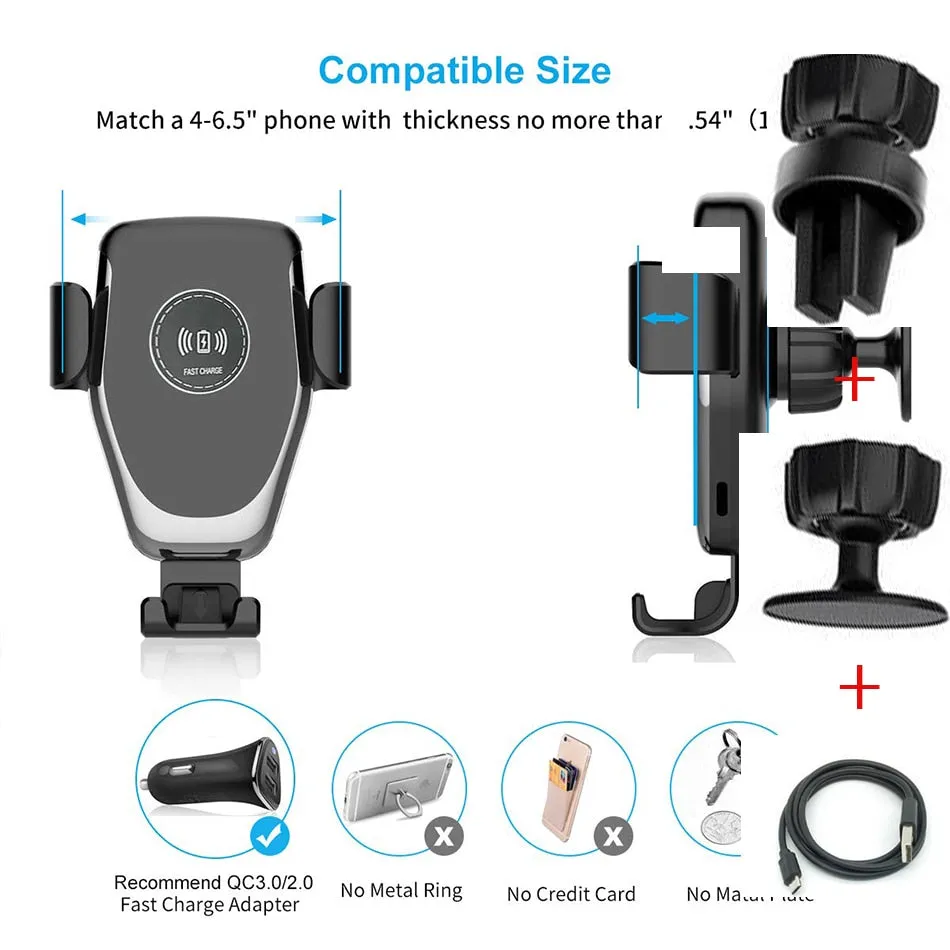 Wireless car charger fast charging for smartphone