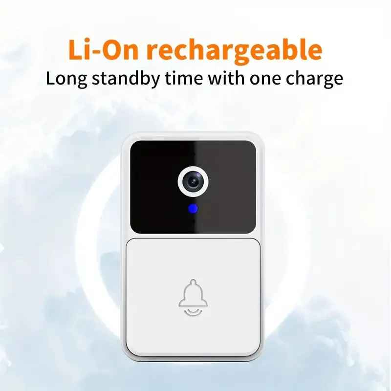 Wireless Intelligent Visual Doorbell Camera - Audio Conferencing with HD Night Vision, Two-Way Calls, Recording, APP Control, Voice Change Function