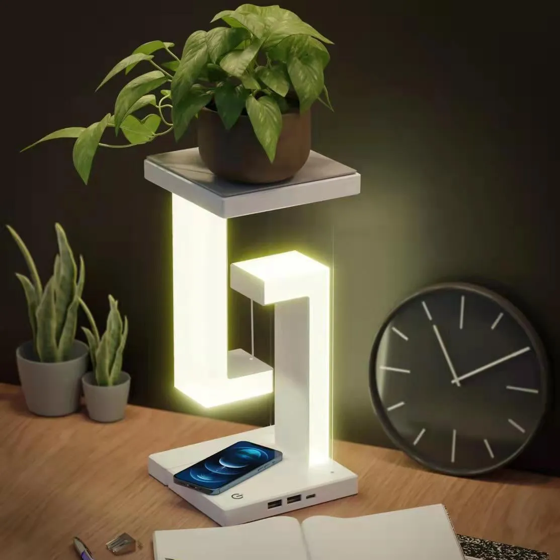 Wireless Table Lamp Smartphone Charging Station