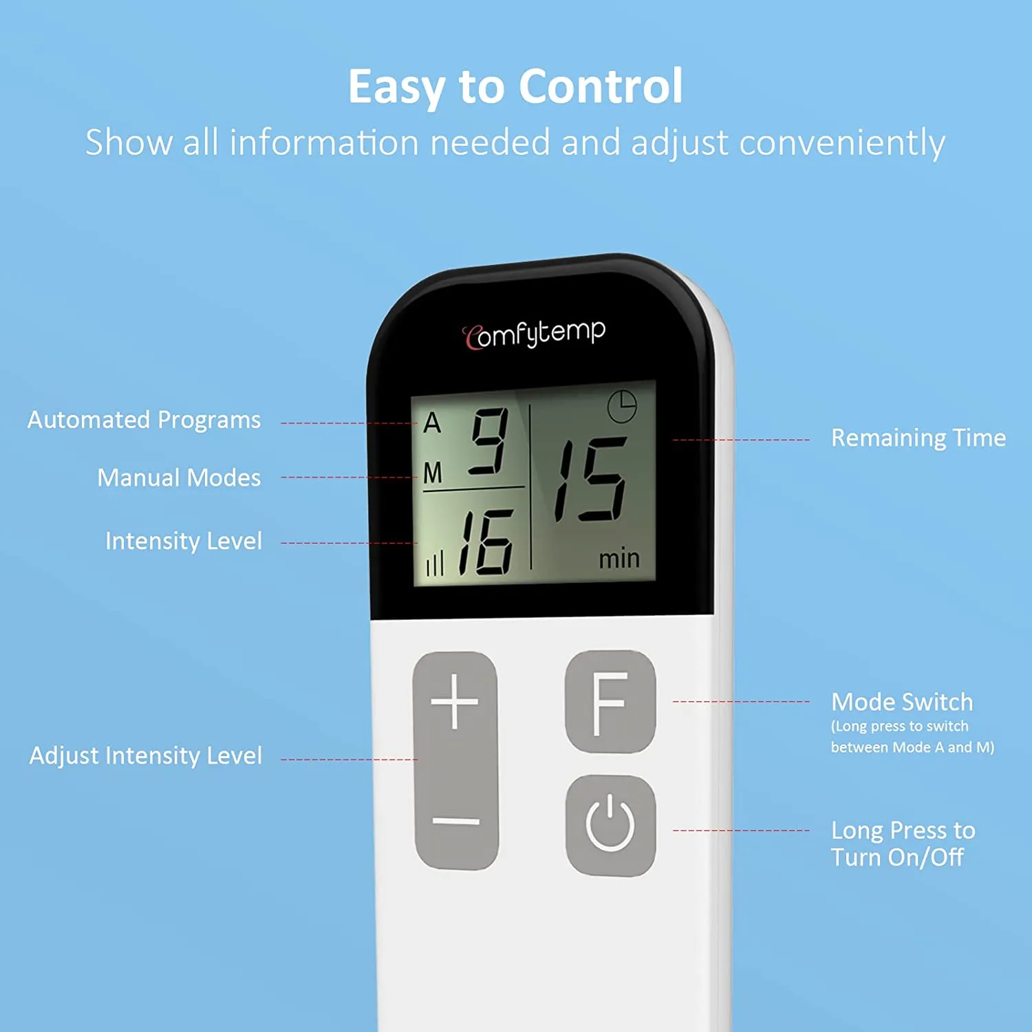 Wireless TENS Unit Muscle Stimulator for Pain Relief Therapy