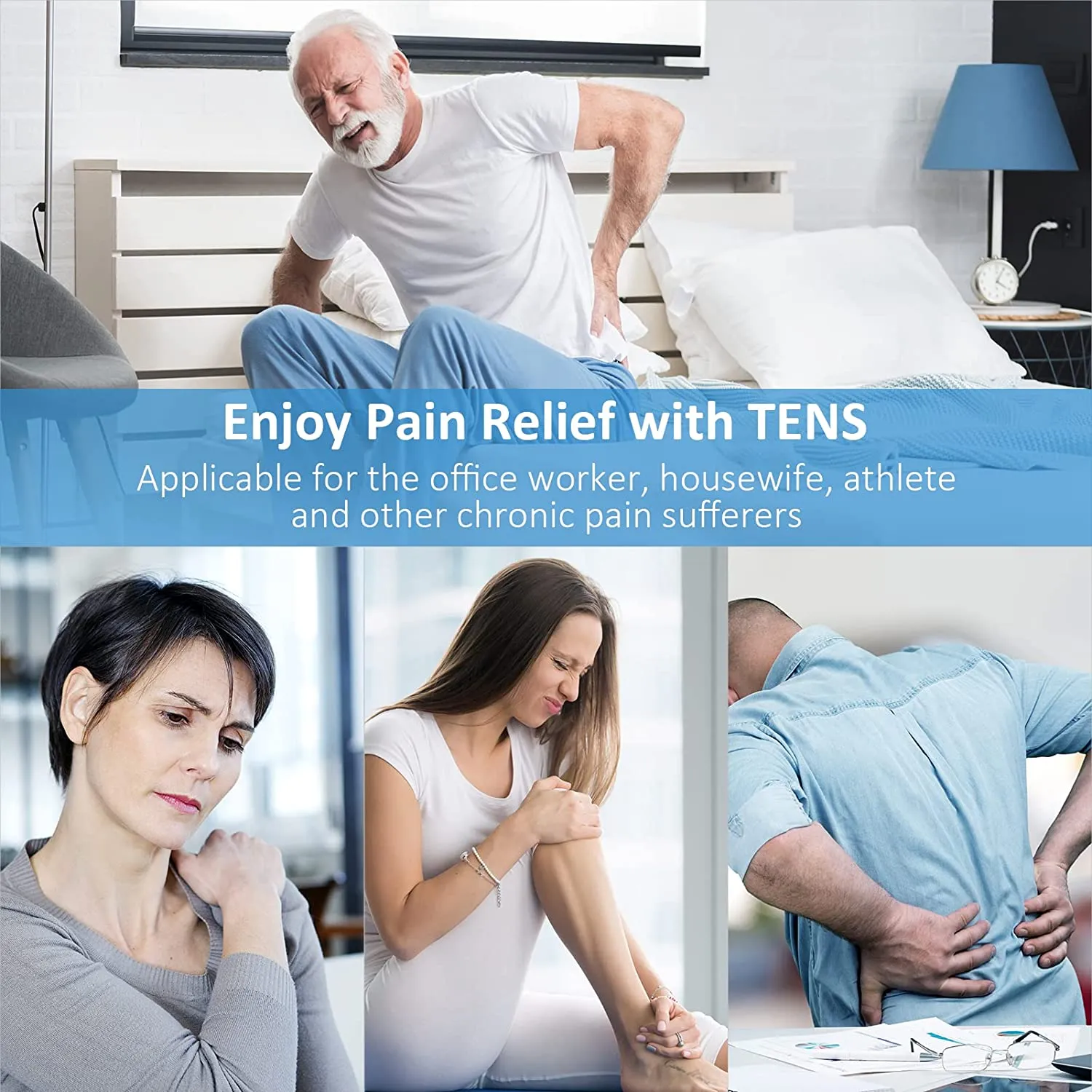 Wireless TENS Unit Muscle Stimulator for Pain Relief Therapy