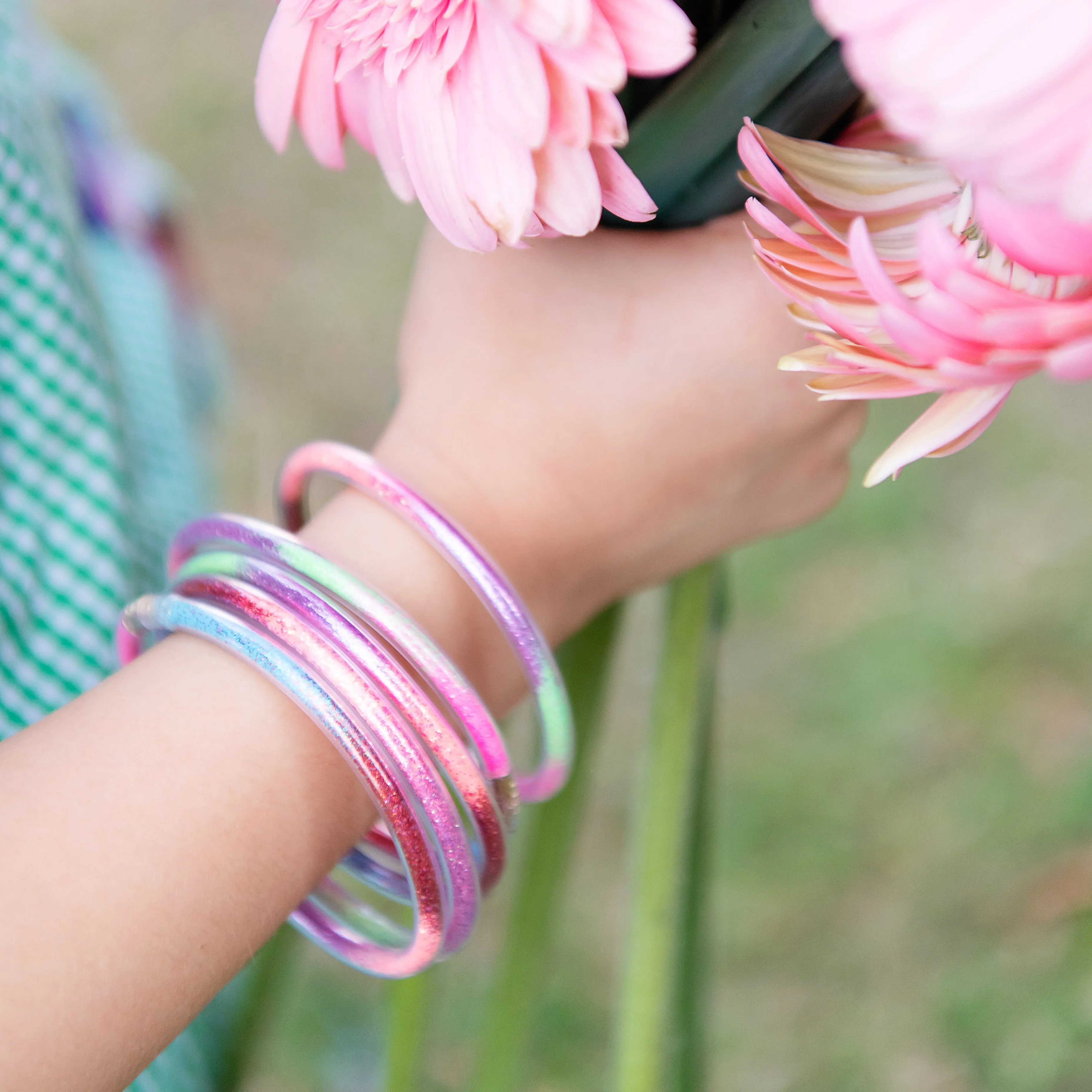 Youth Sized Multi-Colored Rainbow Party Bangles